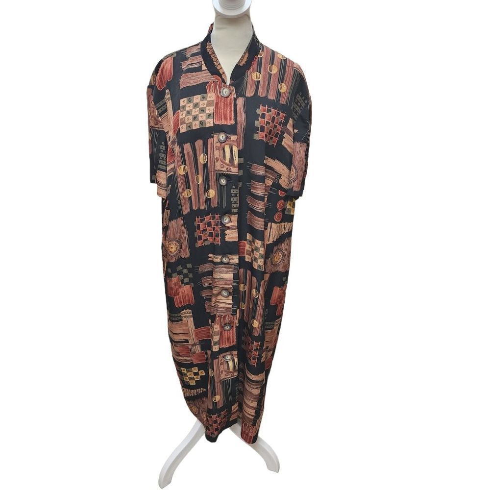 K.C. Spencer Womens Button Up Dress Gown Size 22W